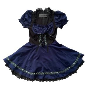 Widow corset underbust navy dress 💙🖤 US shipping: FREE :) 📦